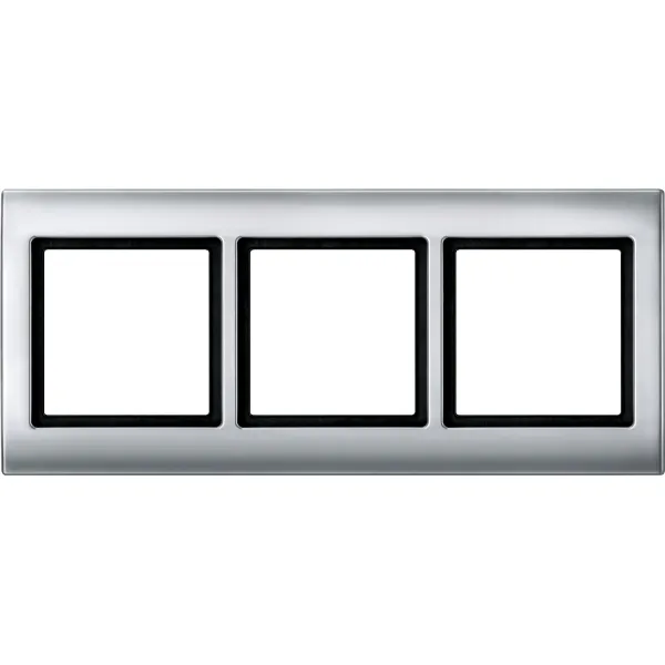 Merten Rahmen 3-fach 400360 | Abdeckrahmen AQUADESIGN | IP44 | Kunststoff Thermoplast | lackiert glänzend | aluminium