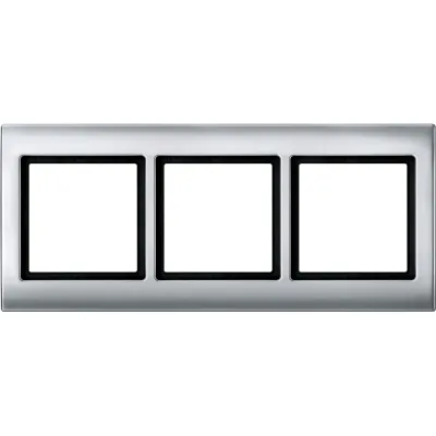 Merten Rahmen 3-fach 400360 | Abdeckrahmen AQUADESIGN | IP44 | Kunststoff Thermoplast | lackiert glänzend | aluminium