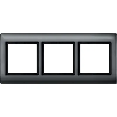 Merten Abdeckrahmen 3-fach Aquadesign anthrazit glänzend IP44 | Kunststoff | UP-Montage | 400314