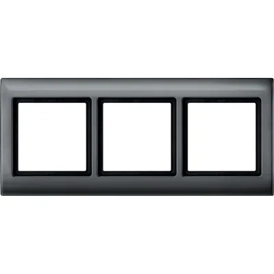 Merten Abdeckrahmen 3-fach Aquadesign anthrazit glänzend IP44 | Kunststoff | UP-Montage | 400314