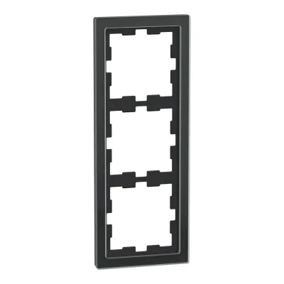 Merten Rahmen 3f.onyxsw D-Life Glas MEG4030-6503