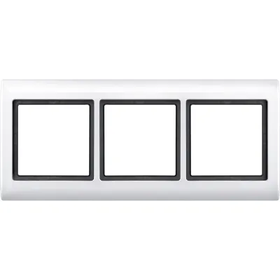 Merten Rahmen 3-fach 400319 Aquadesign | Abdeckrahmen Unterputz | Kunststoff Thermoplast glänzend | IP44 | polarweiß