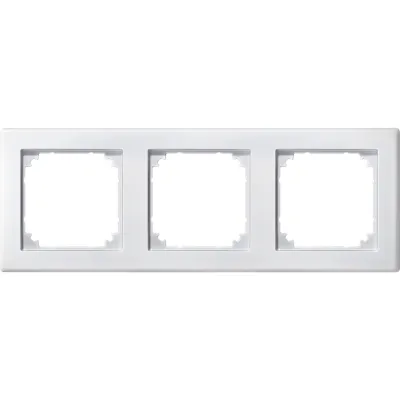 Merten Abdeckrahmen 3-fach 462319 | M-SMART Rahmen | Unterputz geeignet | Duroplast glänzend | polarweiß