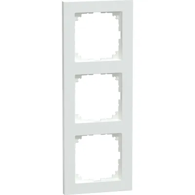Merten Abdeckrahmen 3-fach | MEG4030-3625 | M-Pure | Kunststoff glänzend | Aktivweiß | für Steckdosen & Schalter