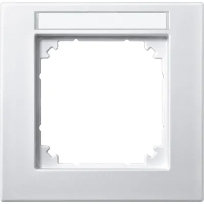 Merten Abdeckrahmen 1-fach 476119 | M-PLAN beschriftbar | Thermoplast matt | Unterputz | polarweiß RAL 9010