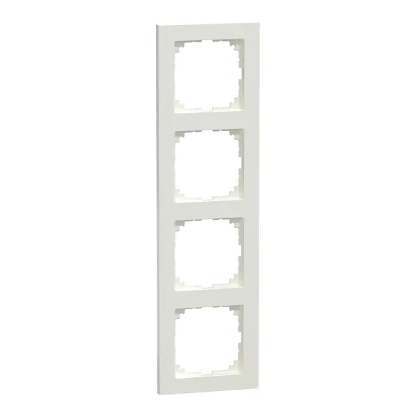 Merten Abdeckrahmen 4-fach MEG4040-3619 | M-Pure Serie | Kunststoff glänzend | polarweiß | Unterputz | IP20