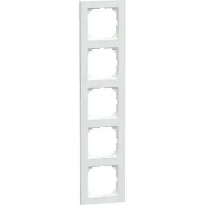 Merten M-Pure Abdeckrahmen 5-fach MEG4050-3625 | Schalterrahmen Unterputz | Thermoplast matt | IP20 | Aktivweiß RAL 9016