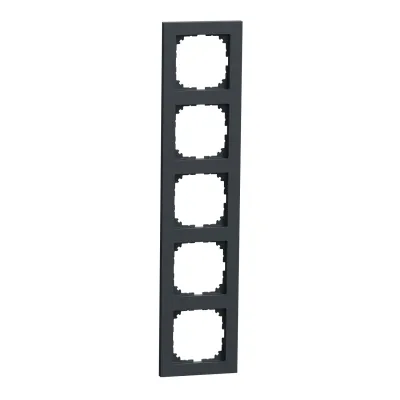 Merten Abdeckrahmen 5-fach MEG4050-3614 | M-Pure Serie | Thermoplast matt | halogenfrei | IP20 | anthrazit