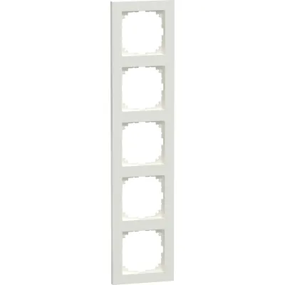 Merten Abdeckrahmen 5-fach MEG4050-3619 | M-Pure | polarweiß RAL 9010 | Thermoplast | Unterputz | IP20
