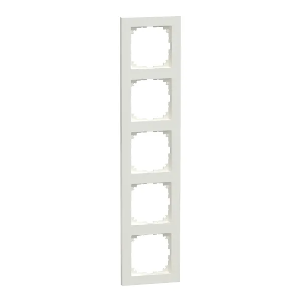 Merten Abdeckrahmen 5-fach MEG4050-3619 | M-Pure | polarweiß RAL 9010 | Thermoplast | Unterputz | IP20