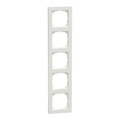 Merten Abdeckrahmen 5-fach MEG4050-3619 | M-Pure | polarweiß RAL 9010 | Thermoplast | Unterputz | IP20
