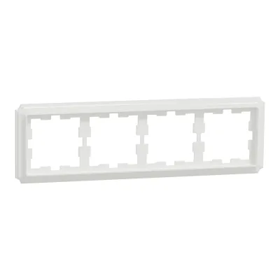 Merten D-Antik Rahmen 4-fach MEG4040-4735 | Schalterrahmen | Kunststoff glänzend | lotusweiß RAL 9016 | IP20