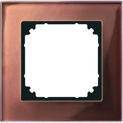 Merten Rahmen 1-fach 489115 | Glas | M-PLAN Echtglasrahmen | glänzend | Unterputz | IP20 | mahagonibraun
