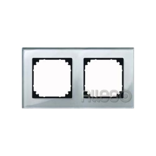Bild: Merten Rahmen Glas 2f.diam/si waage/senkrecht 489260