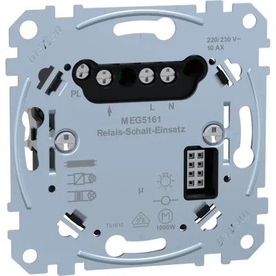 Merten Relais-Schalt-Einsatz MEG5161-0000 | Unterputz | 230V | 10A | 2200W | Universal | mit Nebenstelleneingang