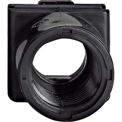 Merten Rohre Einführung Schieber mit Stutzen 533963 | Leitungseinführung M20x1,5 | schlagfest | schwarz | RAL 9005