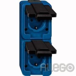 Merten SCHUKO-Steckdose 2f.bl senkrecht schlagfest 229286