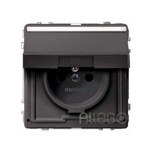 Bild: Merten SCHUKO-Steckdose anth Klappd.Schriftfeld MEG2312-7214