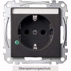 Merten SCHUKO-Steckdose anth Übersp.Sch.Schrift MEG2305-0414