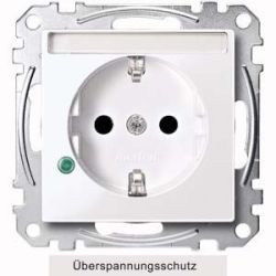 Merten SCHUKO-Steckdose aws/gl Übersp.Sch.Schri MEG2305-0325