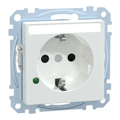 Merten SCHUKO-Steckdose MEG2305-0325 | Überspannungsschutz | Unterputz | antibakteriell | 16A 250V | weiß