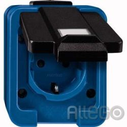 Merten SCHUKO-Steckdose bl Informationsfeld 279091