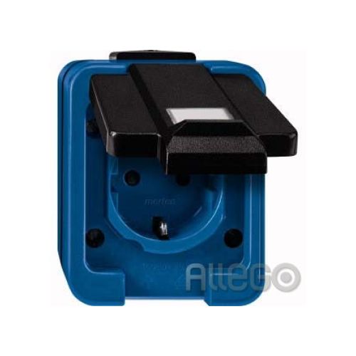 Bild: Merten SCHUKO-Steckdose bl Informationsfeld 279091