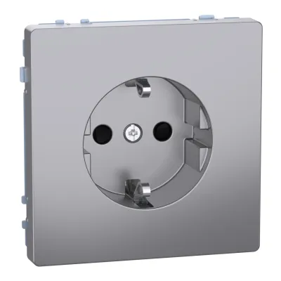 Merten SCHUKO-Steckdose MEG2300-6036 | Unterputz | Edelstahl glänzend | erhöhter Berührungsschutz | halogenfrei