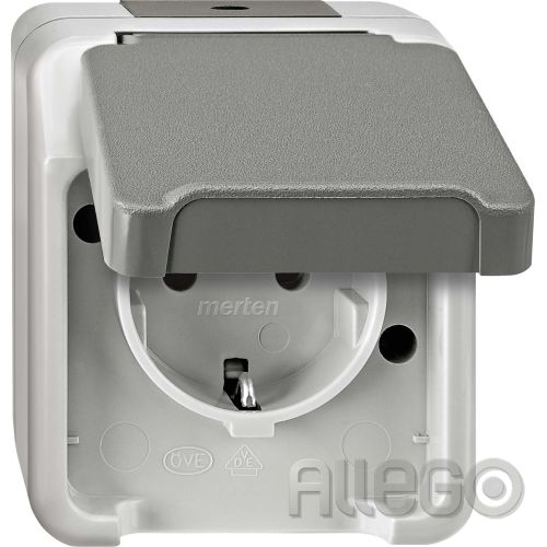 Bild: Merten SCHUKO-Steckdose lichtgrau MEG2301-8029