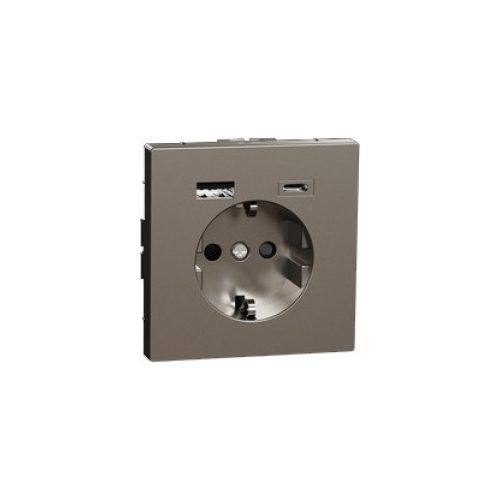 Bild: Merten Schuko Steckdose mit USB Ladegerät MEG2367-6050