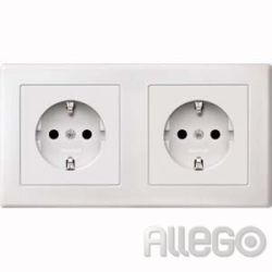 Merten SCHUKO-Steckdose pws Doppel MEG2328-1519
