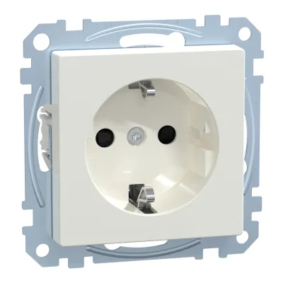 Merten SCHUKO-Steckdose pws/gl Kennz.Waschmasch MEG2352-0319