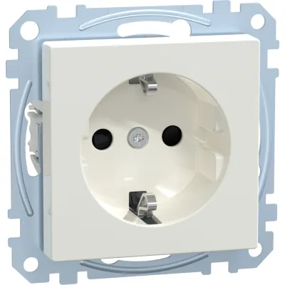 Merten SCHUKO-Steckdose MEG2300-0319 | Unterputz | Steckklemmen | Berührungsschutz | System M | 16A | polarweiß