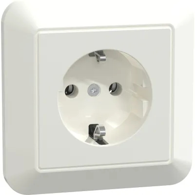 Merten SCHUKO-Steckdose MEG2301-1019 | 1-fach Unterputz | Steckklemmen | Thermoplast | IP20 | polarweiß glänzend