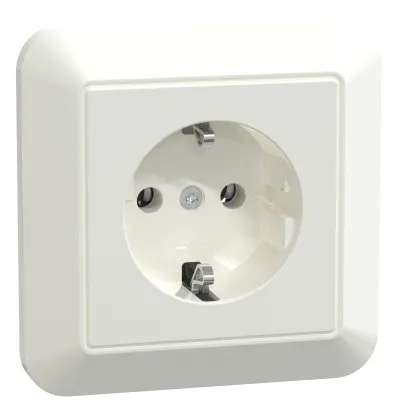 Merten SCHUKO-Steckdose MEG2301-1019 | 1-fach Unterputz | Steckklemmen | Thermoplast | IP20 | polarweiß glänzend