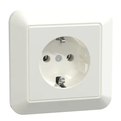Merten SCHUKO-Steckdose MEG2301-1019 | 1-fach Unterputz | Steckklemmen | Thermoplast | IP20 | polarweiß glänzend