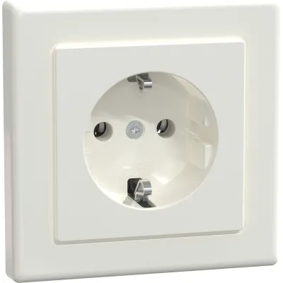 Merten SCHUKO-Steckdose MEG2301-1419 | Unterputz | 16A 250V | Thermoplast glänzend | volle Abdeckplatte | polarweiß