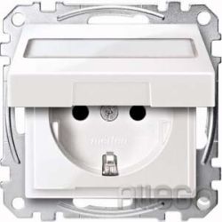 Merten SCHUKO-Steckdose pws Klappd.Schriftfeld MEG2312-0319
