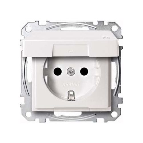 Bild: Merten SCHUKO-Steckdose pws m.Klappdeckel IP44 MEG2414-0419