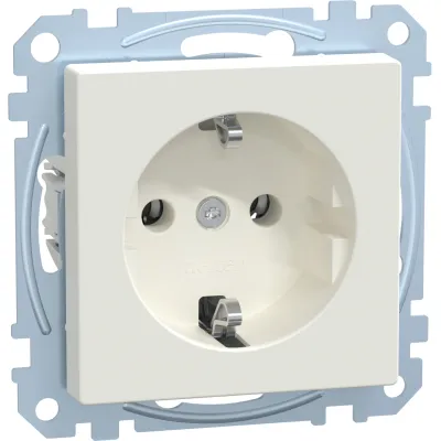 Merten SCHUKO-Steckdose MEG2301-0419 | System M | Unterputz | Steckklemmen | Thermoplast matt | 16A 250V | polarweiß