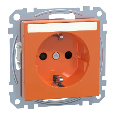 Merten SCHUKO-Steckdose ZSV or mit Schriftfeld MEG2302-0302