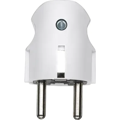 Merten SCHUKO-Stecker 122427 | Schutzkontaktstecker 16A 250V | IP20 | Schraubklemme | bruchgeschützt | Kunststoff | weiß