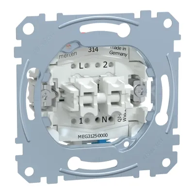 Merten Serienschalter-Einsatz MEG3125-0000 | 1-polig | 10AX 250V | N-Klemme | QuickFlex | Unterputz | IP20 | halogenfrei