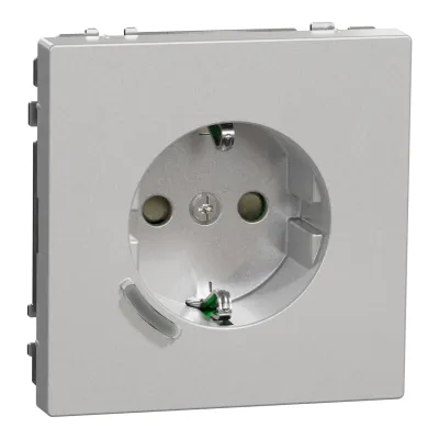 Merten Smart Home Schuko-Steckdose MEG2380-6036 | Zigbee | Energie-Messung | System Design | Unterputz | Edelstahl