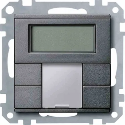 Merten Taster 2-fach plus MEG6212-0414 | KNX System M | Raumtemperaturregler | UP | anthrazit | matt | Thermoplast