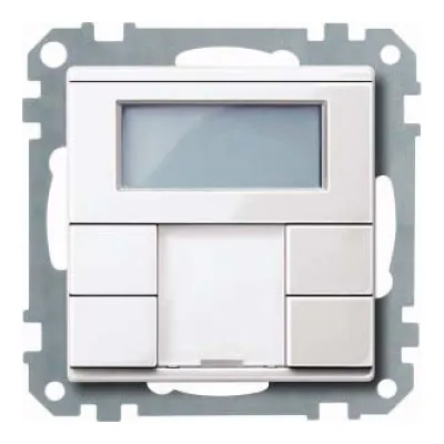 Merten Tastsensor KNX System M MEG6212-0319 | 2-fach plus mit Raumtemperaturregler | Unterputz | polarweiß glänzend