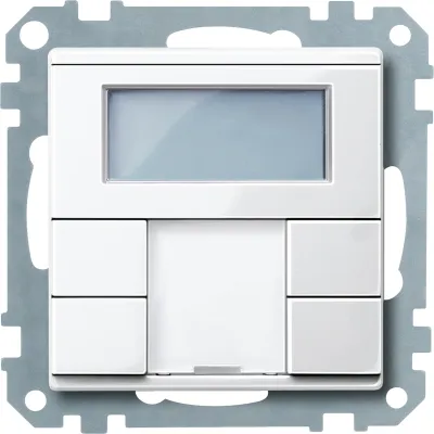 Merten Tastsensor KNX System M MEG6212-0319 | 2-fach plus mit Raumtemperaturregler | Unterputz | polarweiß glänzend