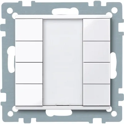 Merten KNX Tastsensor 617425 | 8-fach | Unterputz | LED | antibakteriell | aktivweiß glänzend