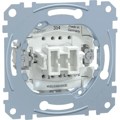 Merten Taster-Einsatz MEG3160-0000 | 1-polig | 10A 250V | mit Orientierungslicht | Unterputz | IP20 | halogenfrei