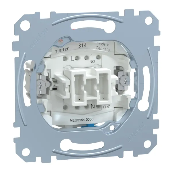 Merten Taster-Einsatz MEG3154-0000 | 1-poliger Schließer mit Meldekontakt | 10A 250V | Unterputz | IP20
